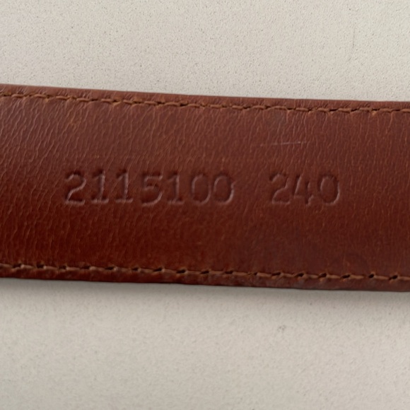 Ralph Lauren Sterling Silver Buckle & Brown Genuine Alligator Belt. - Picture 8 of 16